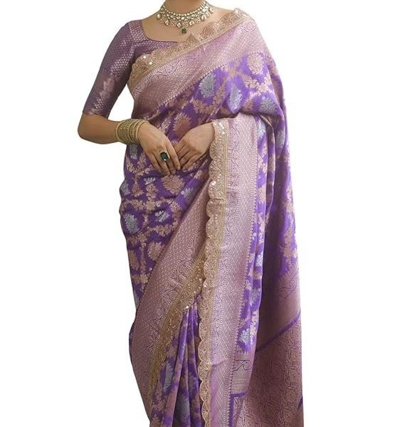 SGF11 Women's Kanjivaram Pure Soft Silk Saree With Blouse Piece