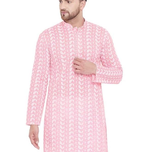 VASTRAMAY Men's Cotton Blend Regular Fit Tunic Tunic