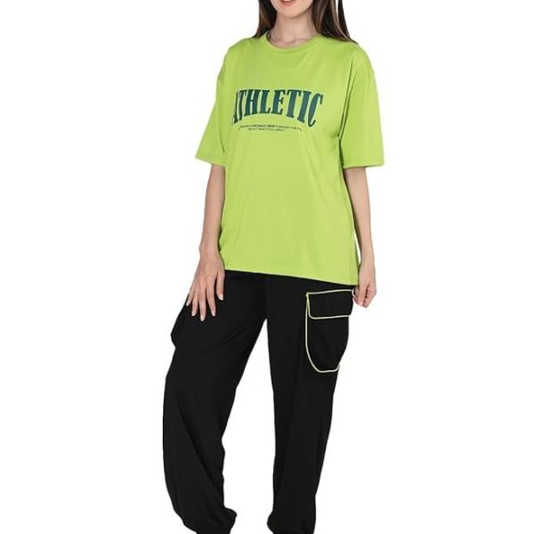 CHKOKKO Casual Co ord Set For Women Stylish Summer Wear Cord Half Sleeves Round Neck Track Suit Latest Coords Travelling Outfit Western Ladies Co ords