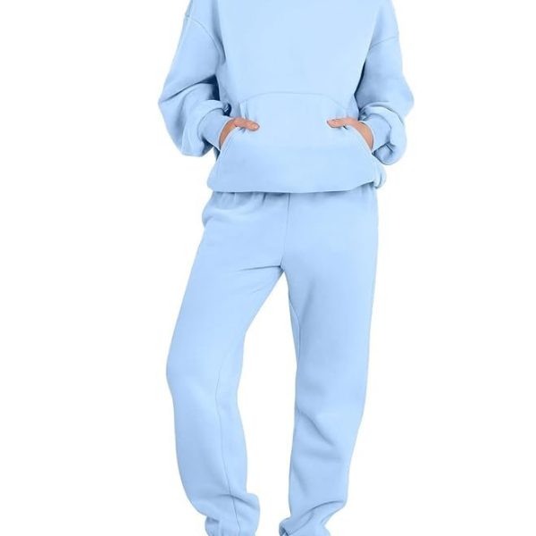 ANRABESS Womens 2 Piece Outfits Lounge Hoodie Oversized Sweatshirt Jogger Sweatpants Y2K Tracksuit Sweatsuit Set Fall Clothes