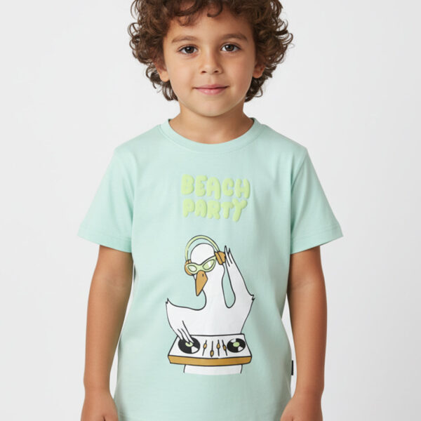 Adambil Boys' Cotton Beach Graphic Printed Half Sleeve T-shirt