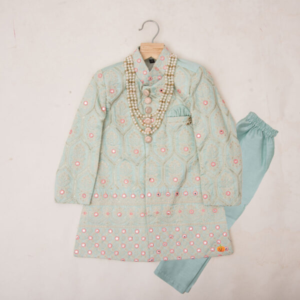 Sea Green Sherwani for Boys